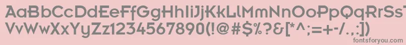 フォントInsightdbNormal – ピンクの背景に灰色の文字