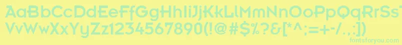 InsightdbNormal Font – Green Fonts on Yellow Background