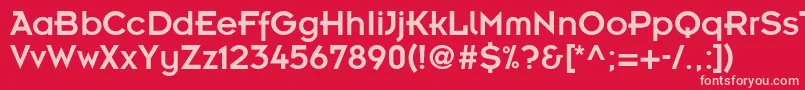InsightdbNormal Font – Pink Fonts on Red Background