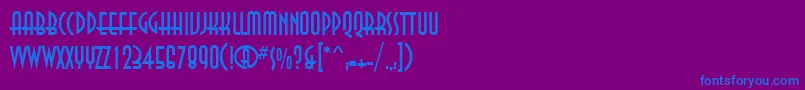 AnnacttRegular-Schriftart – Blaue Schriften auf violettem Hintergrund