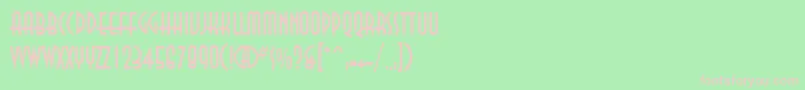 Шрифт AnnacttRegular – розовые шрифты на зелёном фоне