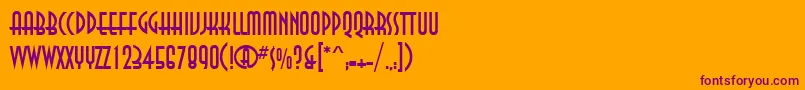 AnnacttRegular Font – Purple Fonts on Orange Background