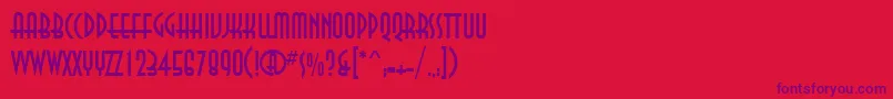 Weitere Informationen zur AnnacttRegular-Schriftart AnnacttRegular-Schriftart – Violette Schriften auf rotem Hintergrund
