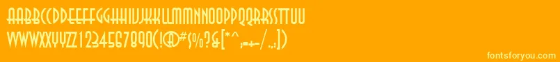 More about AnnacttRegular Font AnnacttRegular Font – Yellow Fonts on Orange Background