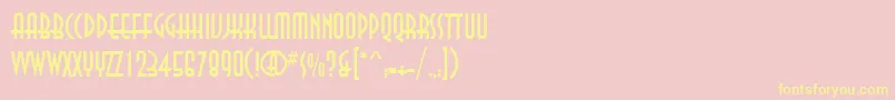 AnnacttRegular Font – Yellow Fonts on Pink Background