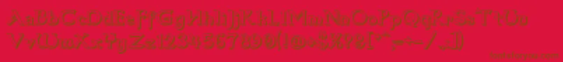 Dumbledor3Shadow Font – Brown Fonts on Red Background