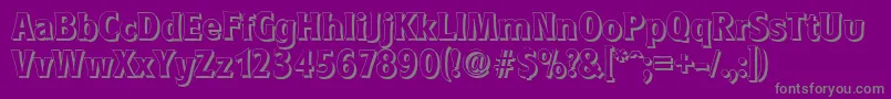 RoundestshadowBold Font – Gray Fonts on Purple Background