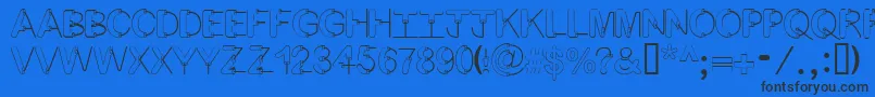 ArtsyFartsy Font – Black Fonts on Blue Background