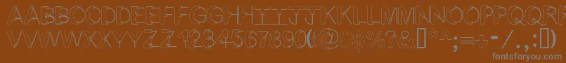ArtsyFartsyフォントについての詳細 フォントArtsyFartsy – 茶色の背景に灰色の文字