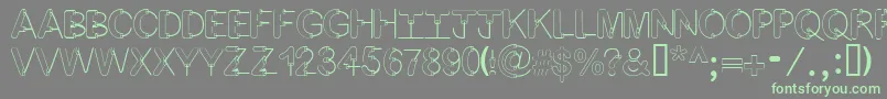 ArtsyFartsy Font – Green Fonts on Gray Background