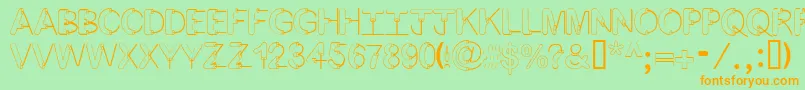 ArtsyFartsyフォントについての詳細 フォントArtsyFartsy – オレンジの文字が緑の背景にあります。
