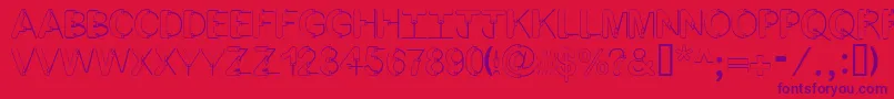 ArtsyFartsy Font – Purple Fonts on Red Background