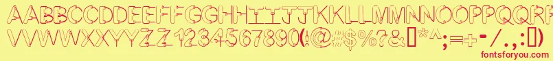 ArtsyFartsy Font – Red Fonts on Yellow Background