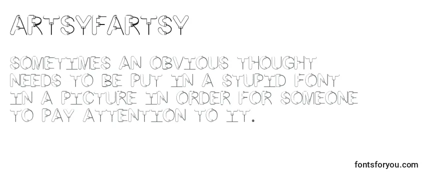 Обзор шрифта ArtsyFartsy