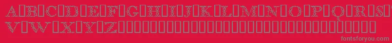 BodoniclassicFloralinitials Font – Gray Fonts on Red Background