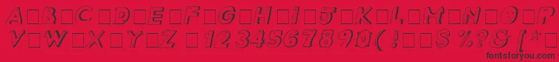 fuente CrazyCreaturesItalic – Fuentes Negras Sobre Fondo Rojo