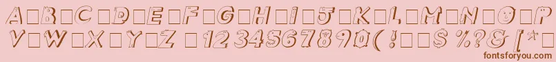 CrazyCreaturesItalic Font – Brown Fonts on Pink Background