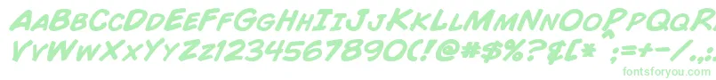 ComicBookBoldItalic Font – Green Fonts