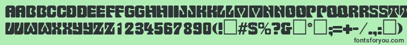 PinocchioRegular Font – Black Fonts on Green Background
