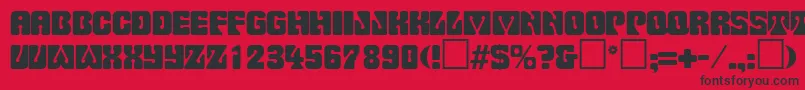 PinocchioRegular Font – Black Fonts on Red Background