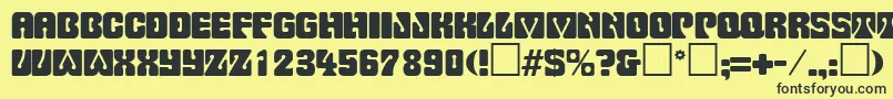 PinocchioRegular Font – Black Fonts on Yellow Background