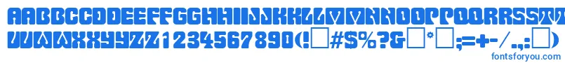 フォントPinocchioRegular – 白い背景に青い文字