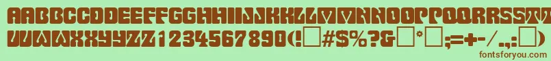 PinocchioRegular Font – Brown Fonts on Green Background