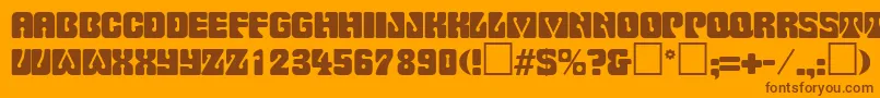 PinocchioRegular Font – Brown Fonts on Orange Background