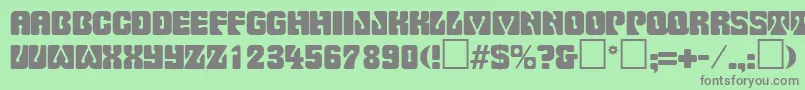 フォントPinocchioRegular – 緑の背景に灰色の文字