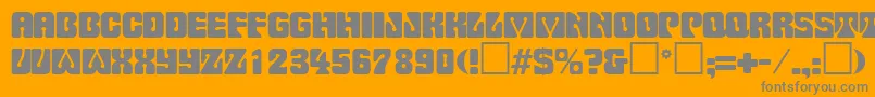 フォントPinocchioRegular – オレンジの背景に灰色の文字