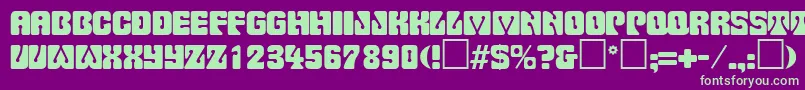 PinocchioRegular Font – Green Fonts on Purple Background