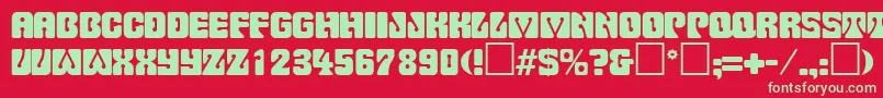 PinocchioRegular Font – Green Fonts on Red Background