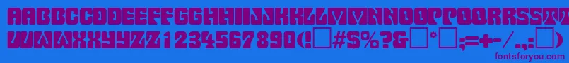 PinocchioRegular Font – Purple Fonts on Blue Background