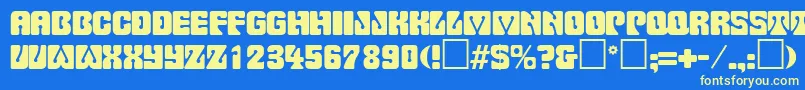 Шрифт PinocchioRegular – жёлтые шрифты на синем фоне