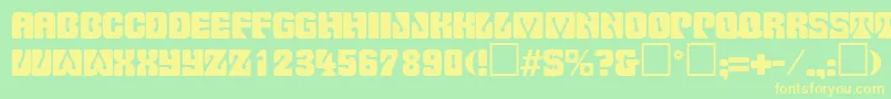 PinocchioRegular Font – Yellow Fonts on Green Background