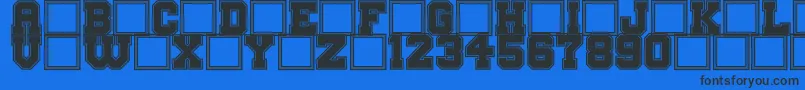 BigCampusBold Font – Black Fonts on Blue Background