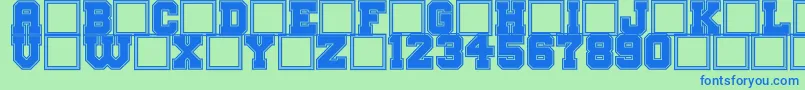 BigCampusBold Font – Blue Fonts on Green Background