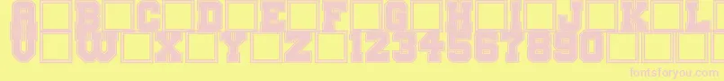 BigCampusBold Font – Pink Fonts on Yellow Background