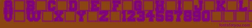 BigCampusBold Font – Purple Fonts on Brown Background