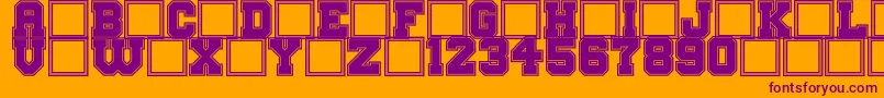 BigCampusBold Font – Purple Fonts on Orange Background