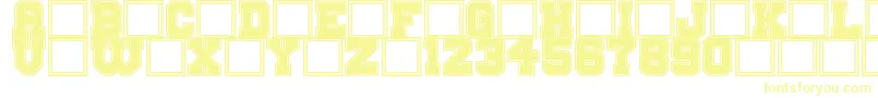 BigCampusBold Font – Yellow Fonts on White Background