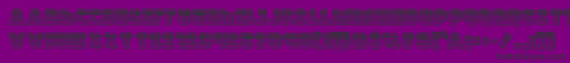 Racketsquadchrome-fontti – mustat fontit violetilla taustalla