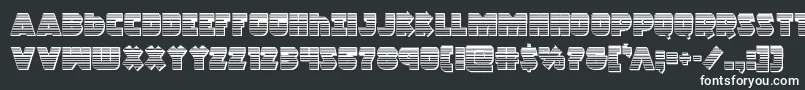Шрифт Racketsquadchrome – белые шрифты на чёрном фоне