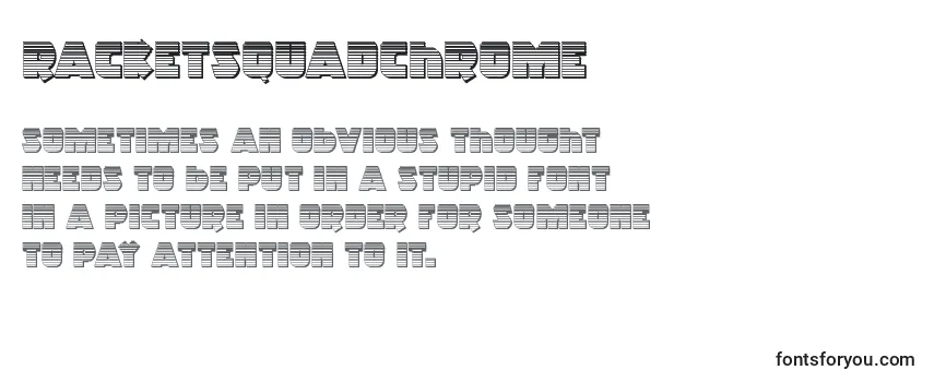 Racketsquadchrome Font