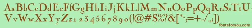 Navinno Font – Brown Fonts on Green Background
