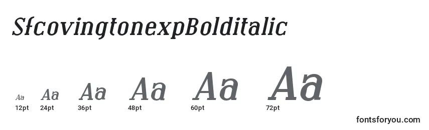 SfcovingtonexpBolditalic Font Sizes