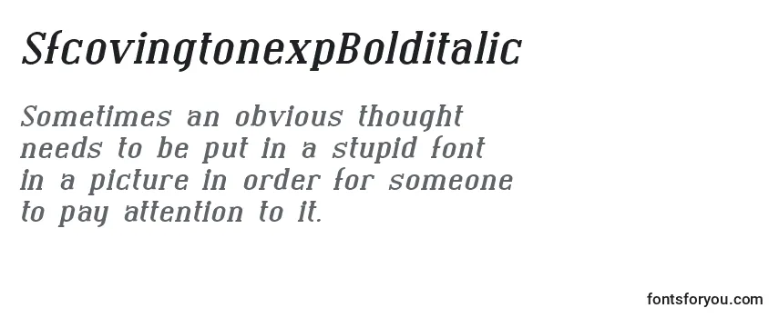 SfcovingtonexpBolditalic Font