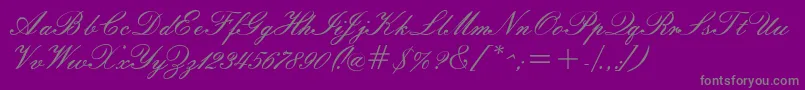 Windemerescriptssk Font – Gray Fonts on Purple Background