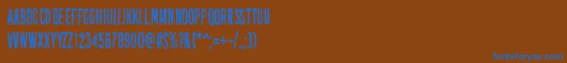 フォントEverythingIsPossible – 茶色の背景に青い文字