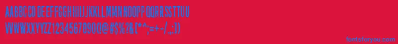 フォントEverythingIsPossible – 赤い背景に青い文字